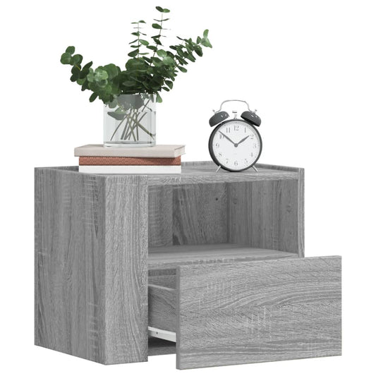 vidaXL Wall-mounted Bedside Cabinets 2 pcs Grey Sonoma 45x30x35 cm