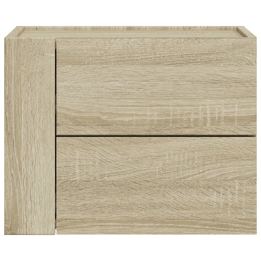 vidaXL Wall-mounted Bedside Cabinet Sonoma Oak 45x30x35 cm
