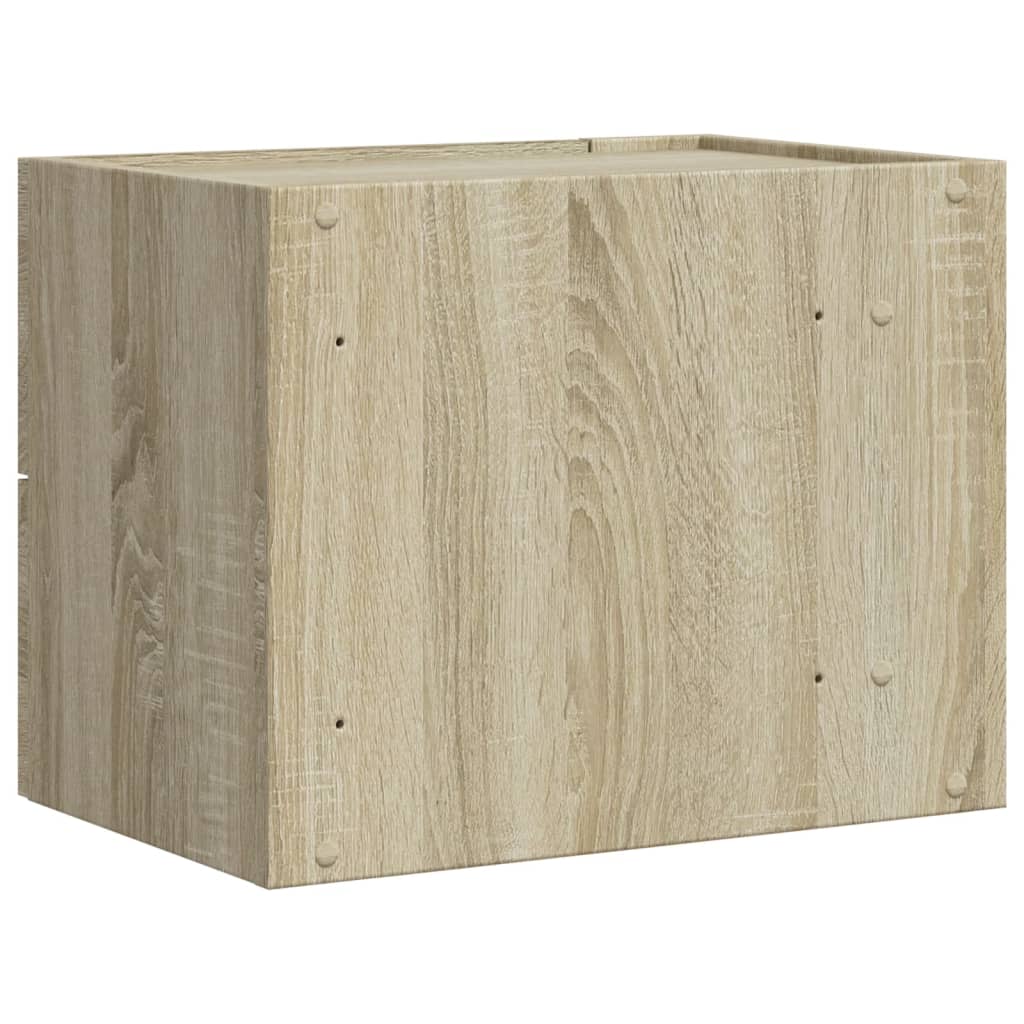 vidaXL Wall-mounted Bedside Cabinet Sonoma Oak 45x30x35 cm