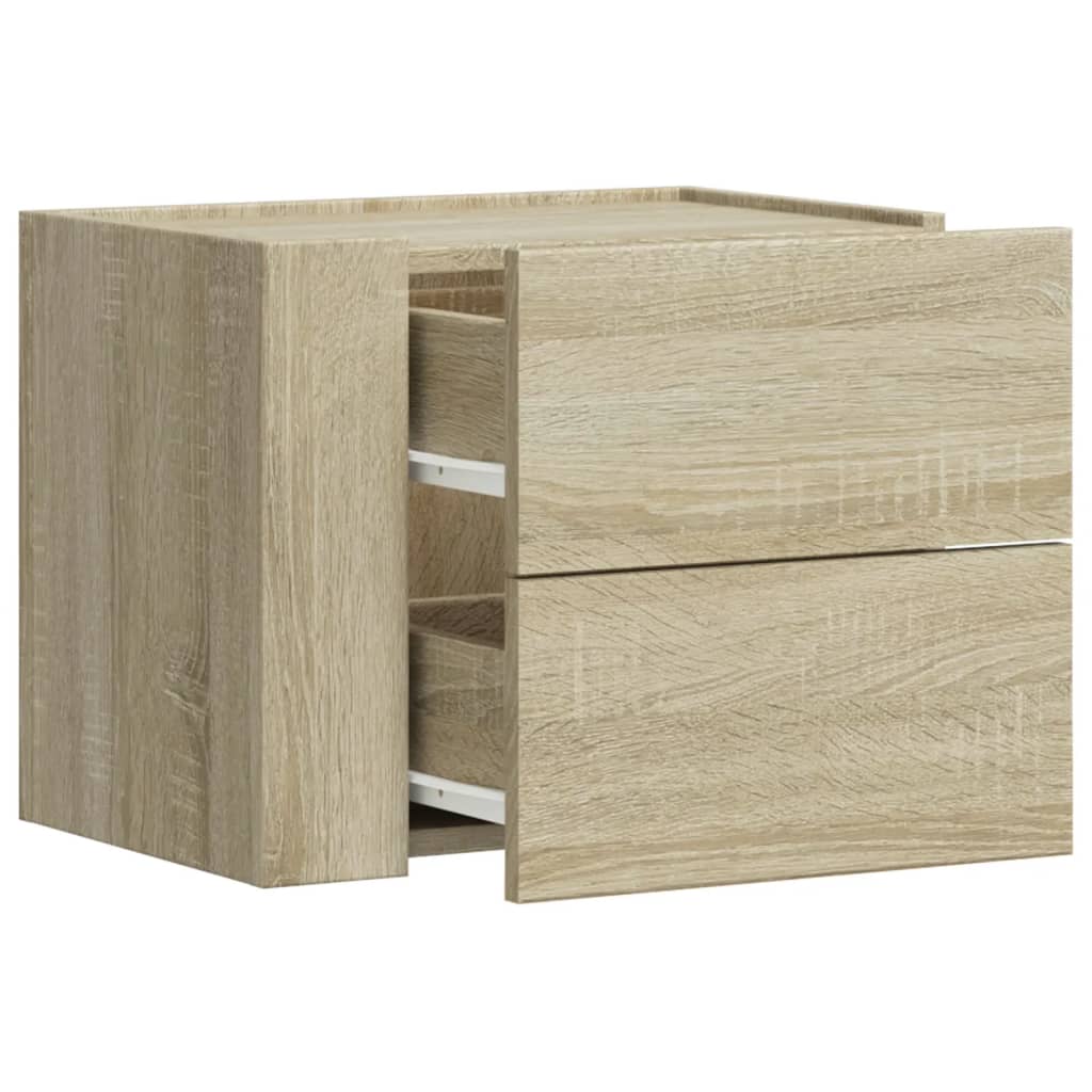 vidaXL Wall-mounted Bedside Cabinet Sonoma Oak 45x30x35 cm