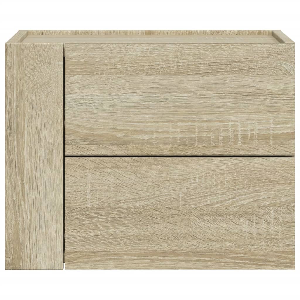 vidaXL Wall-mounted Bedside Cabinets 2 pcs Sonoma Oak 45x30x35 cm