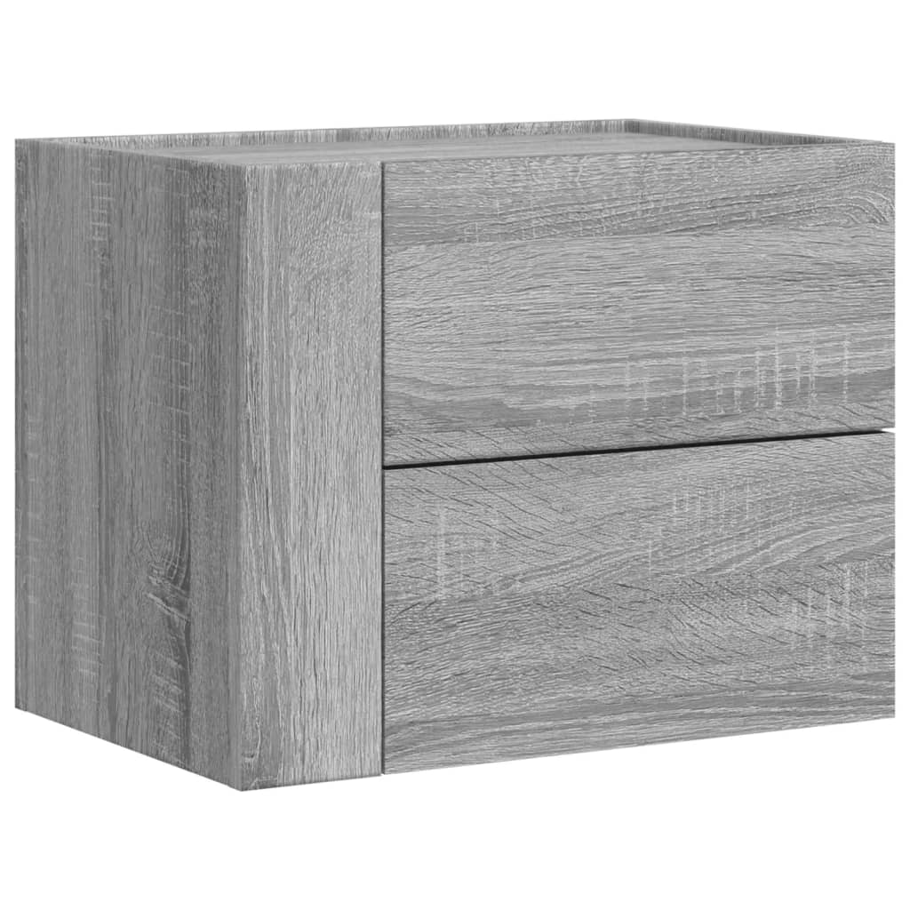 vidaXL Wall-mounted Bedside Cabinets 2 pcs Grey Sonoma 45x30x35 cm