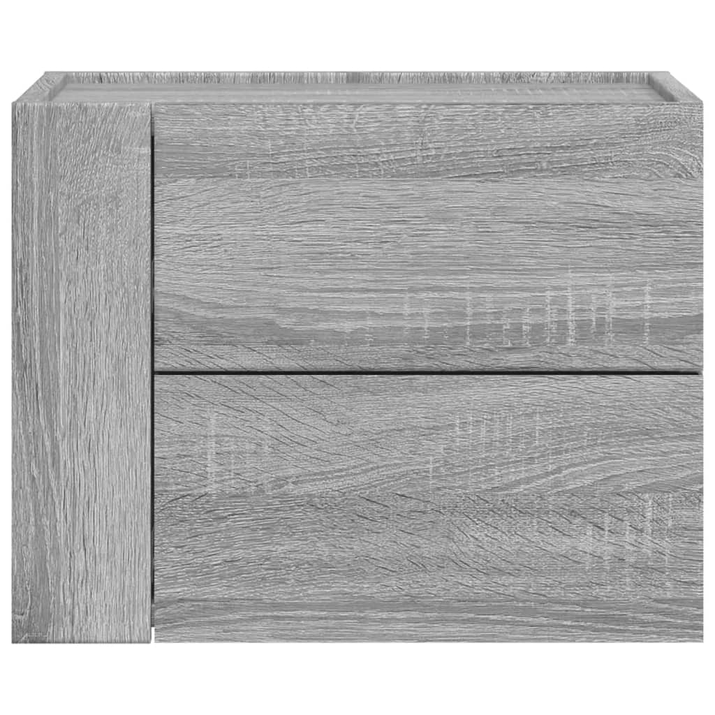 vidaXL Wall-mounted Bedside Cabinets 2 pcs Grey Sonoma 45x30x35 cm