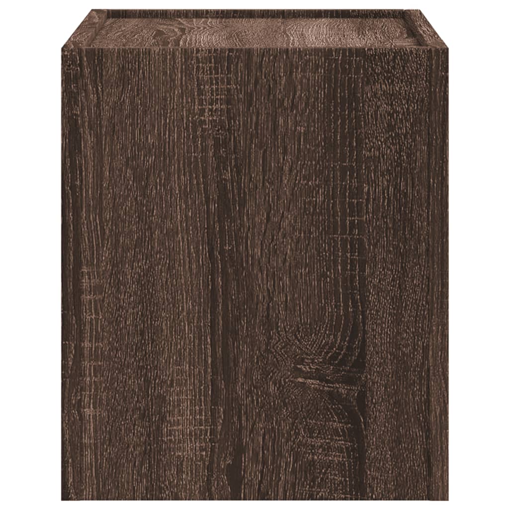 vidaXL Wall-mounted Bedside Cabinet Brown Oak 45x30x35 cm