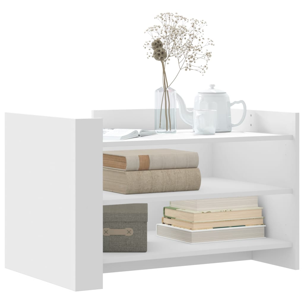 Coffee Table White 80x50x50 cm Engineered Wood