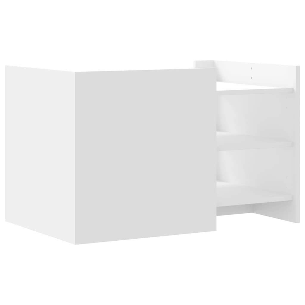 Coffee Table White 80x50x50 cm Engineered Wood