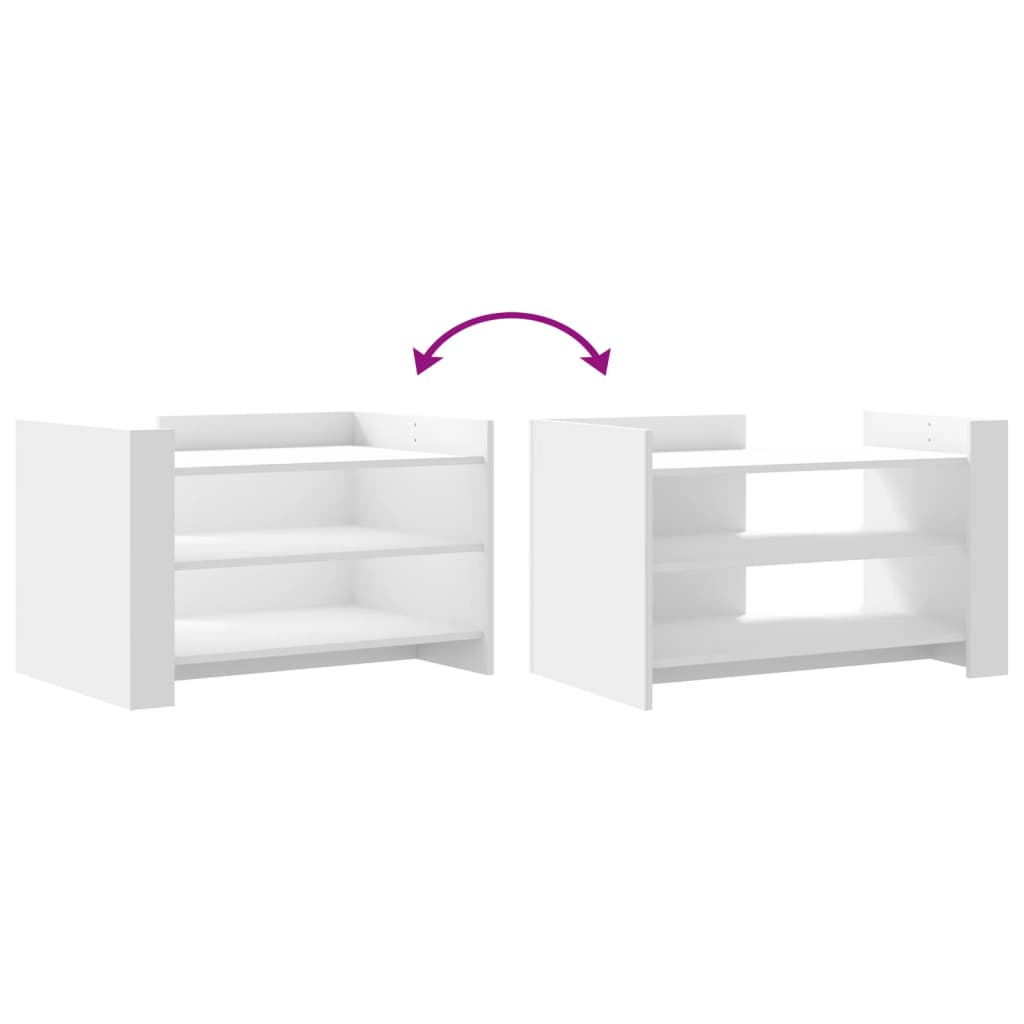 Coffee Table White 80x50x50 cm Engineered Wood