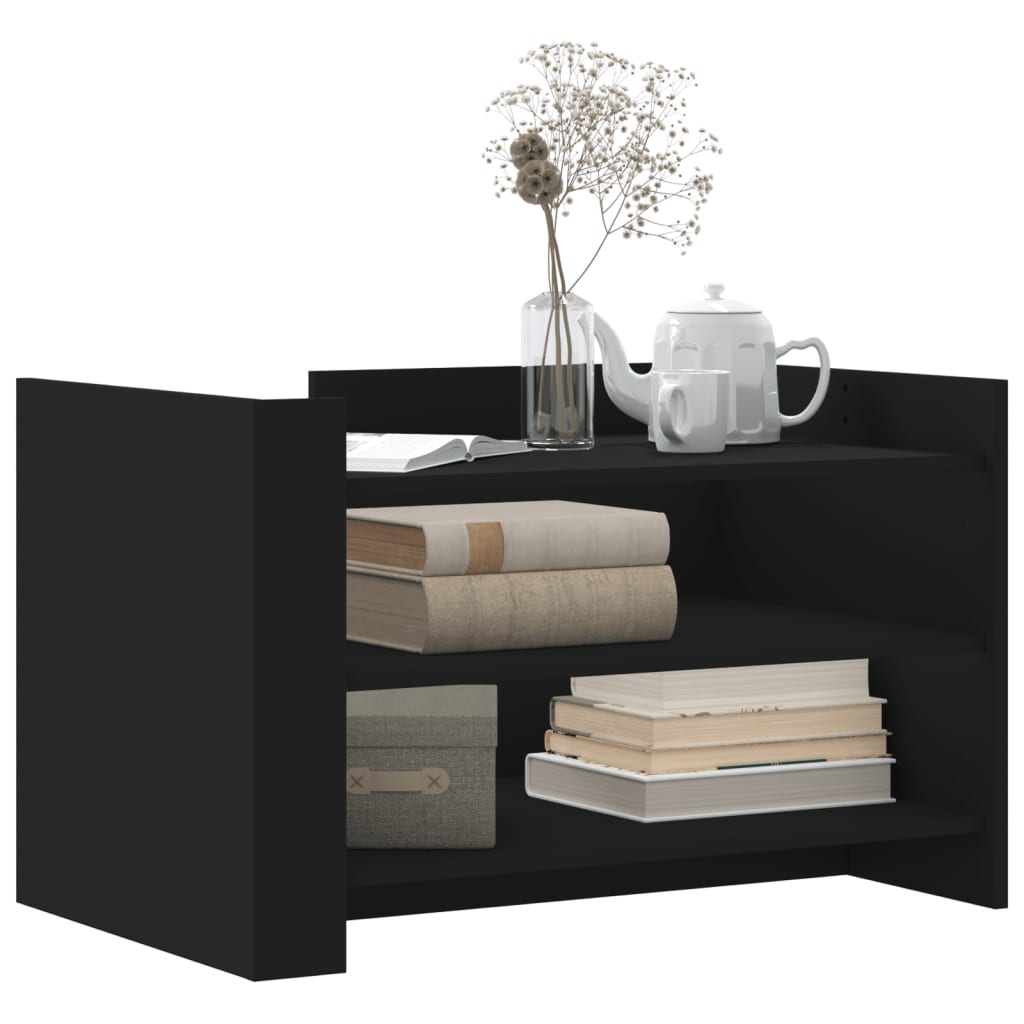 Coffee Table Black 80x50x50 cm Engineered Wood