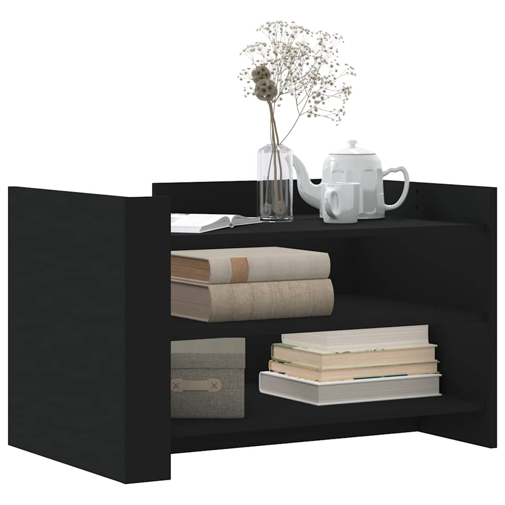 Coffee Table Black 80x50x50 cm Engineered Wood