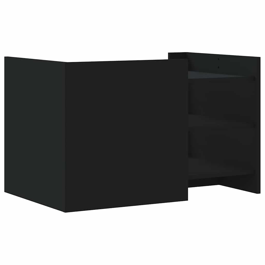 Coffee Table Black 80x50x50 cm Engineered Wood