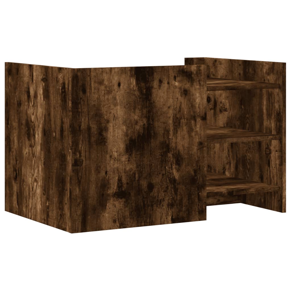 Coffee Table Smoked Oak 80x50x50 cm Engineered Wood