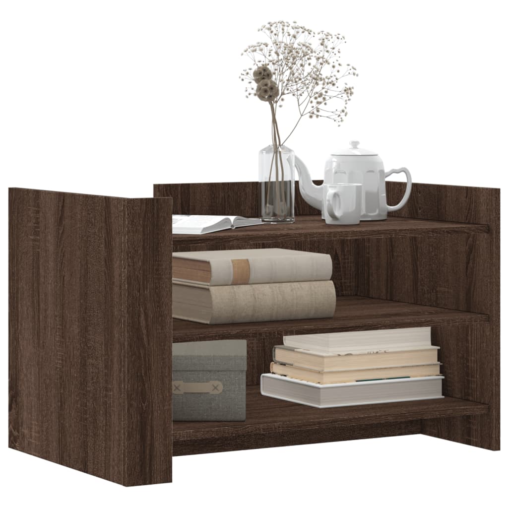 Coffee Table Brown Oak 80x50x50 cm Engineered Wood