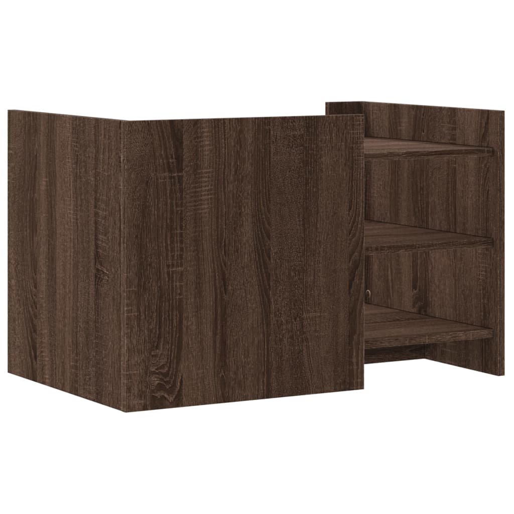 Coffee Table Brown Oak 80x50x50 cm Engineered Wood