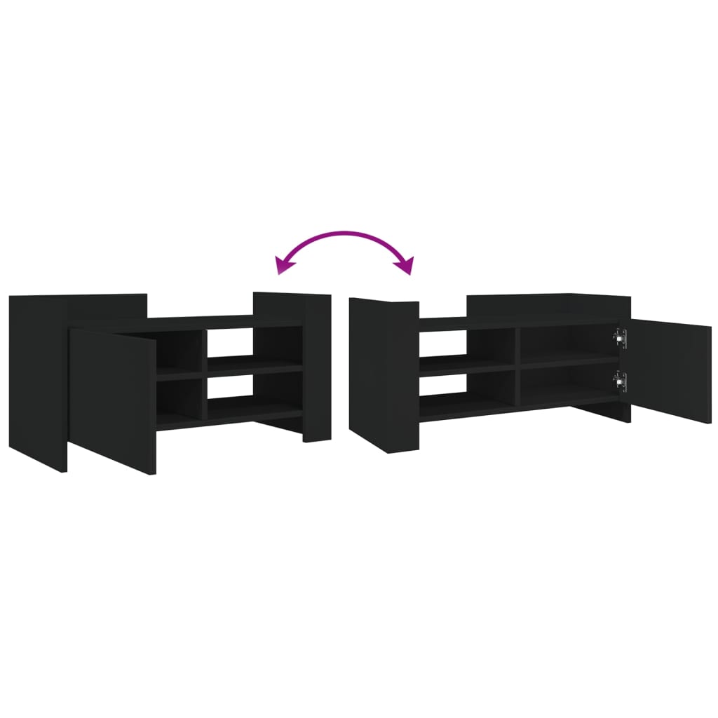 TV Cabinet Black 80x35x40 cm Engineered Wood