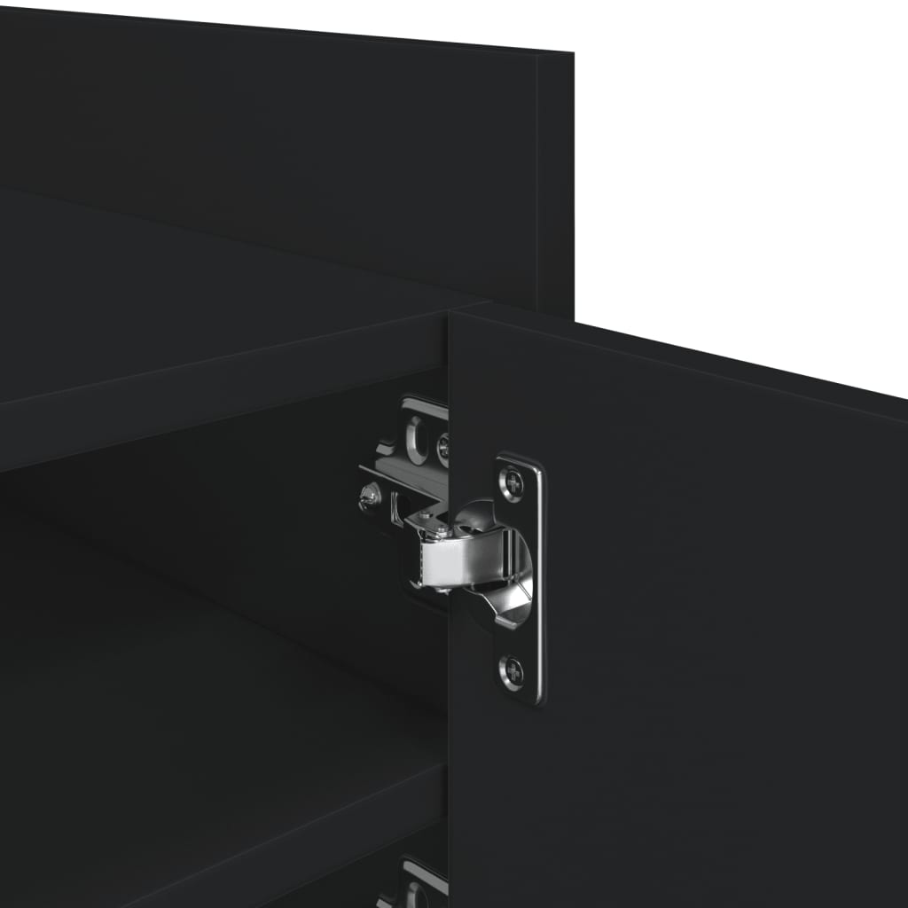 TV Cabinet Black 80x35x40 cm Engineered Wood