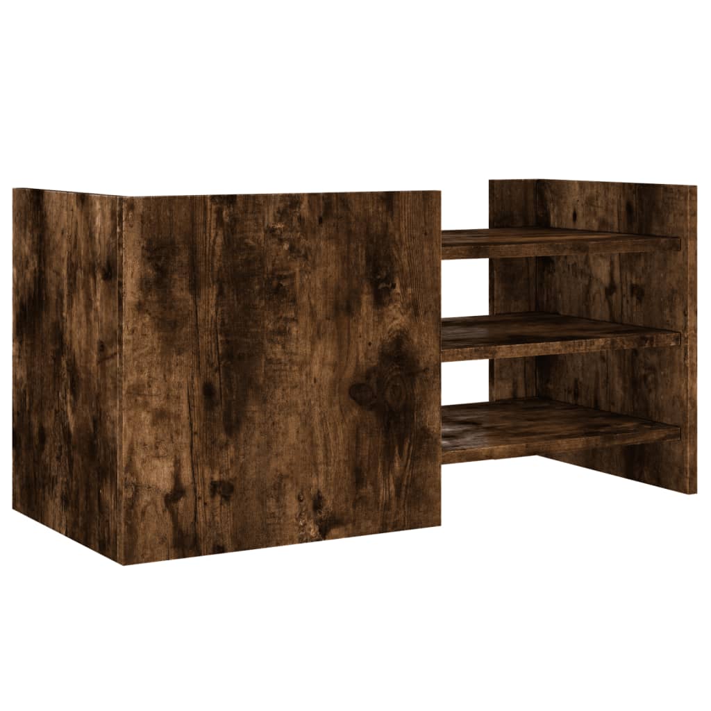 TV Cabinet Smoked Oak 80x35x40 cm Engineered Wood