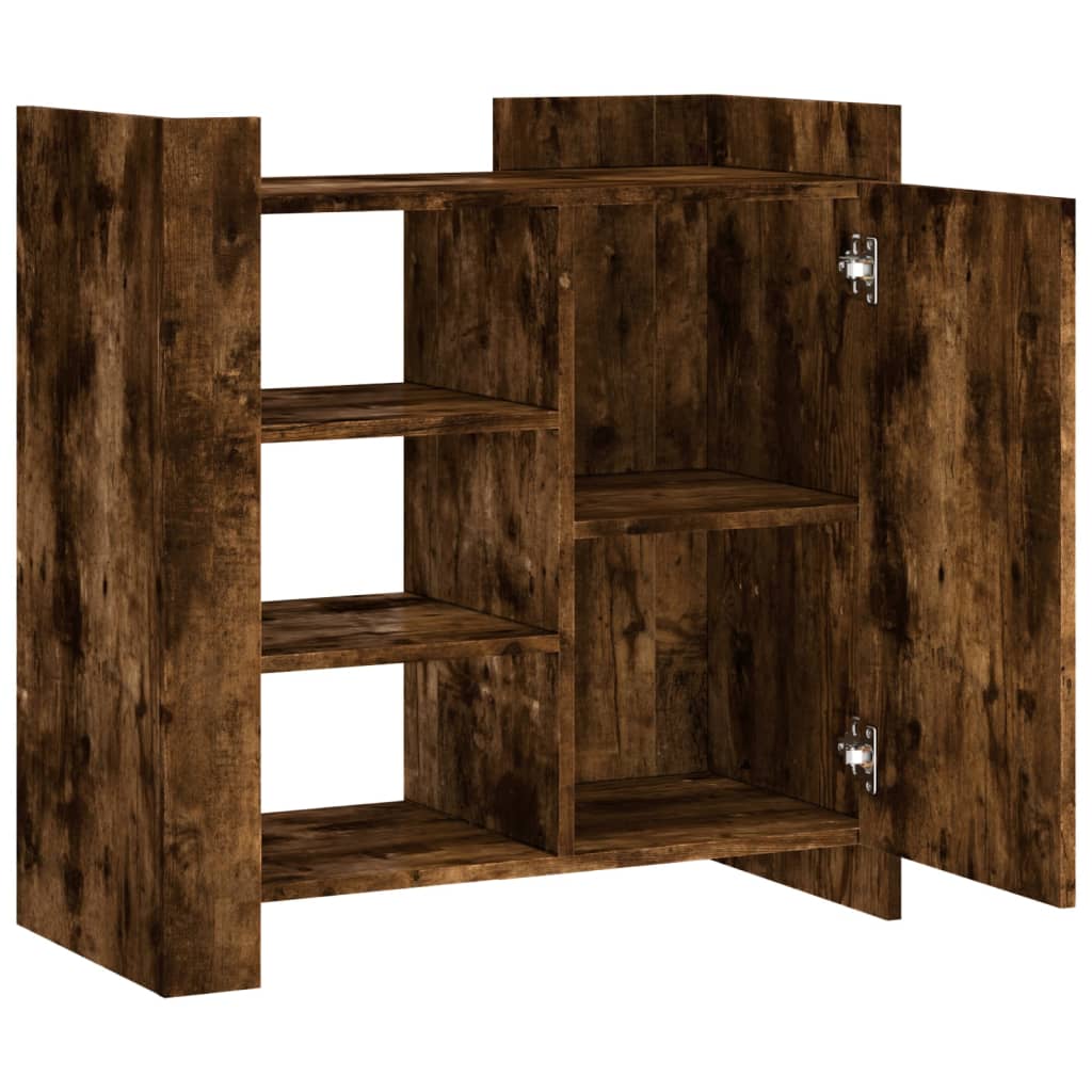 Sideboard Smoked Oak 73.5x35x75 cm Engineered Wood