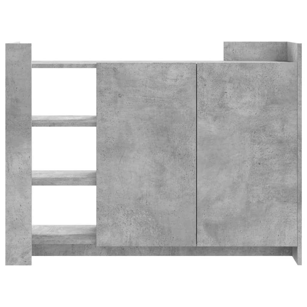 vidaXL Sideboard Concrete Grey 100x35x75 cm Engineered Wood