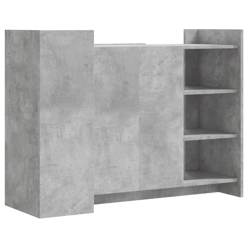 vidaXL Sideboard Concrete Grey 100x35x75 cm Engineered Wood