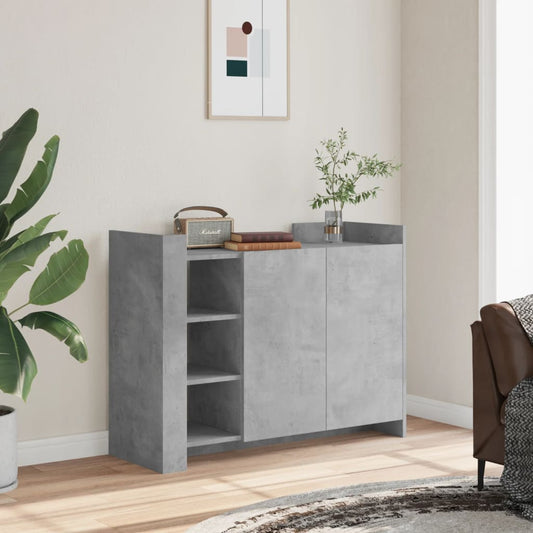 vidaXL Sideboard Concrete Grey 100x35x75 cm Engineered Wood