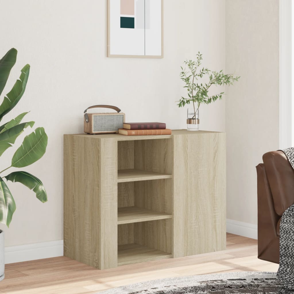 vidaXL Wall Cabinet Sonoma Oak 75x35x60 cm Engineered Wood