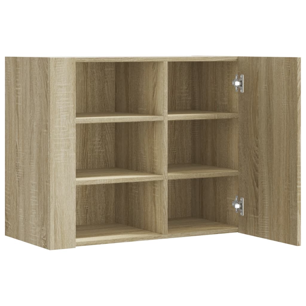 vidaXL Wall Cabinet Sonoma Oak 75x35x60 cm Engineered Wood