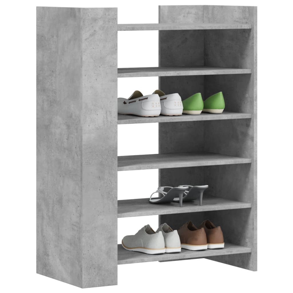 vidaXL Shoe Cabinet Concrete Grey 74.5x37.5x100 cm Engineered Wood