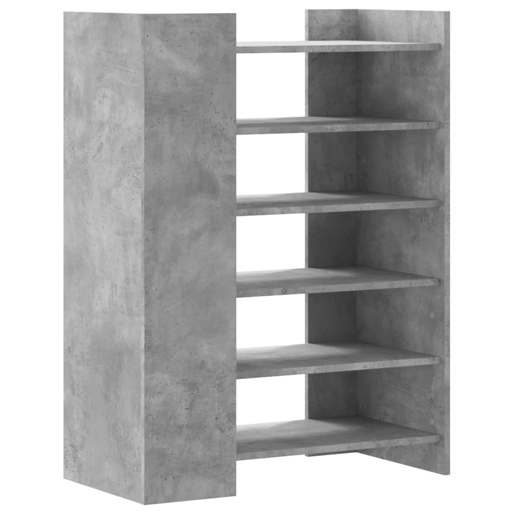 vidaXL Shoe Cabinet Concrete Grey 74.5x37.5x100 cm Engineered Wood