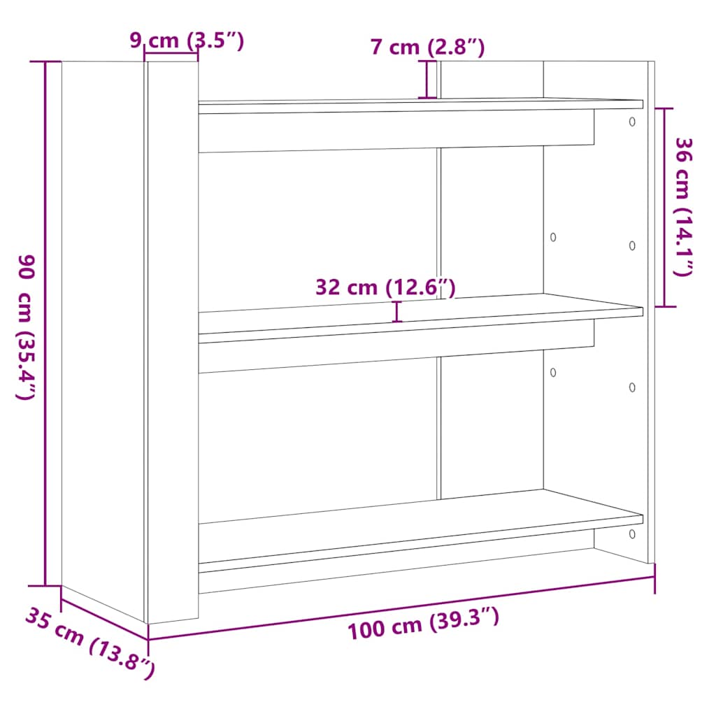 Console Table Black 100x35x90 cm Engineered Wood