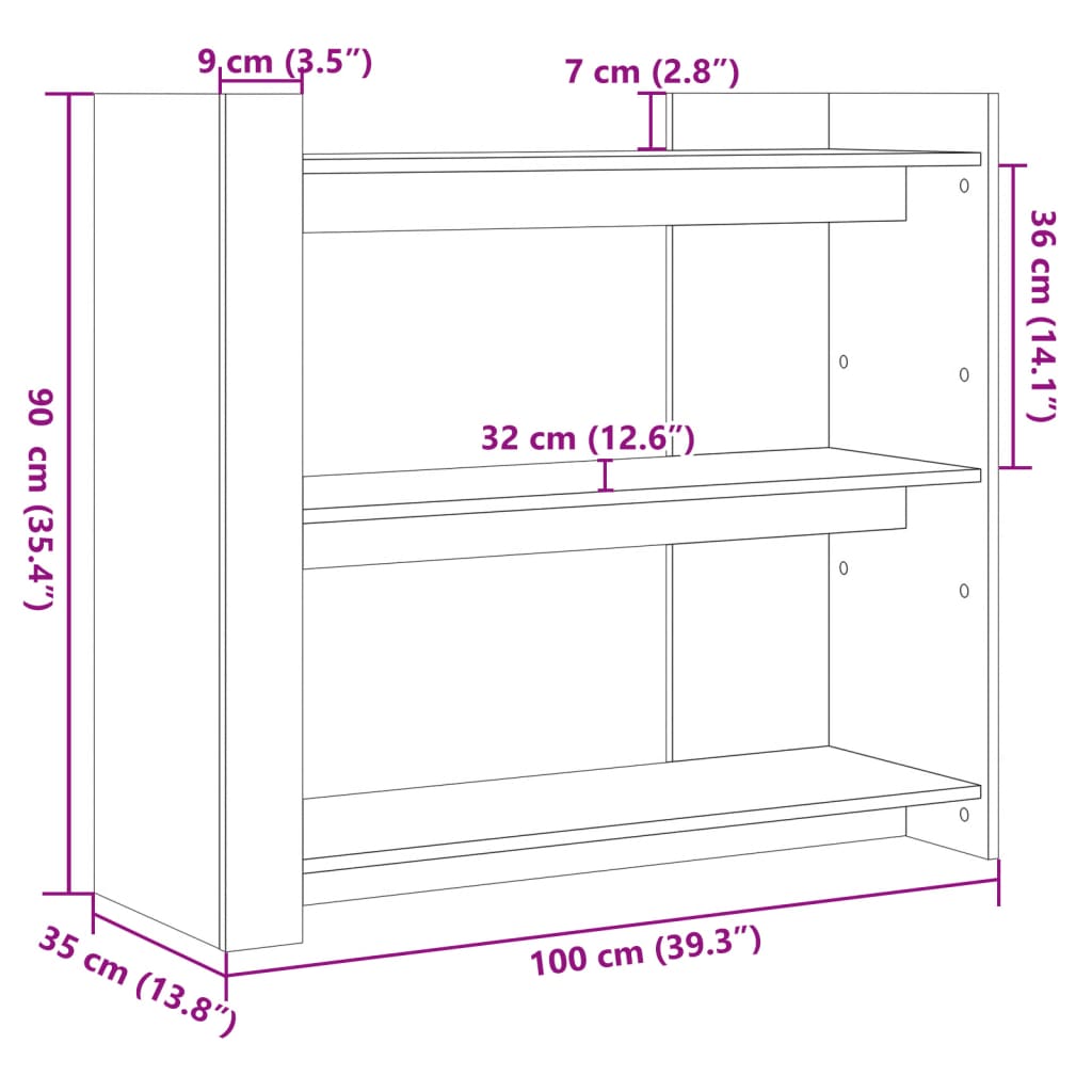 Console Table Brown Oak 100x35x90 cm Engineered Wood