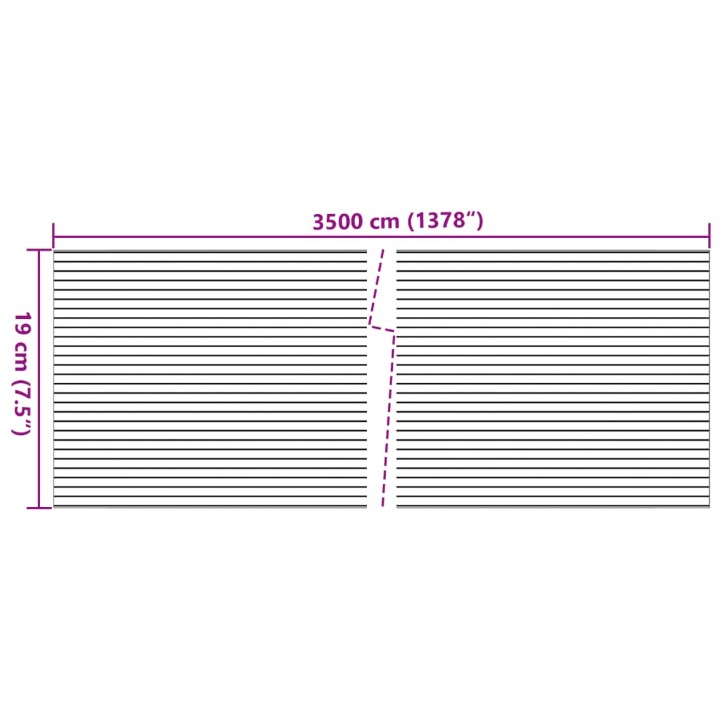 vidaXL Garden Privacy Screens 2 pcs Stone Look Grey 35x0.19 m PVC