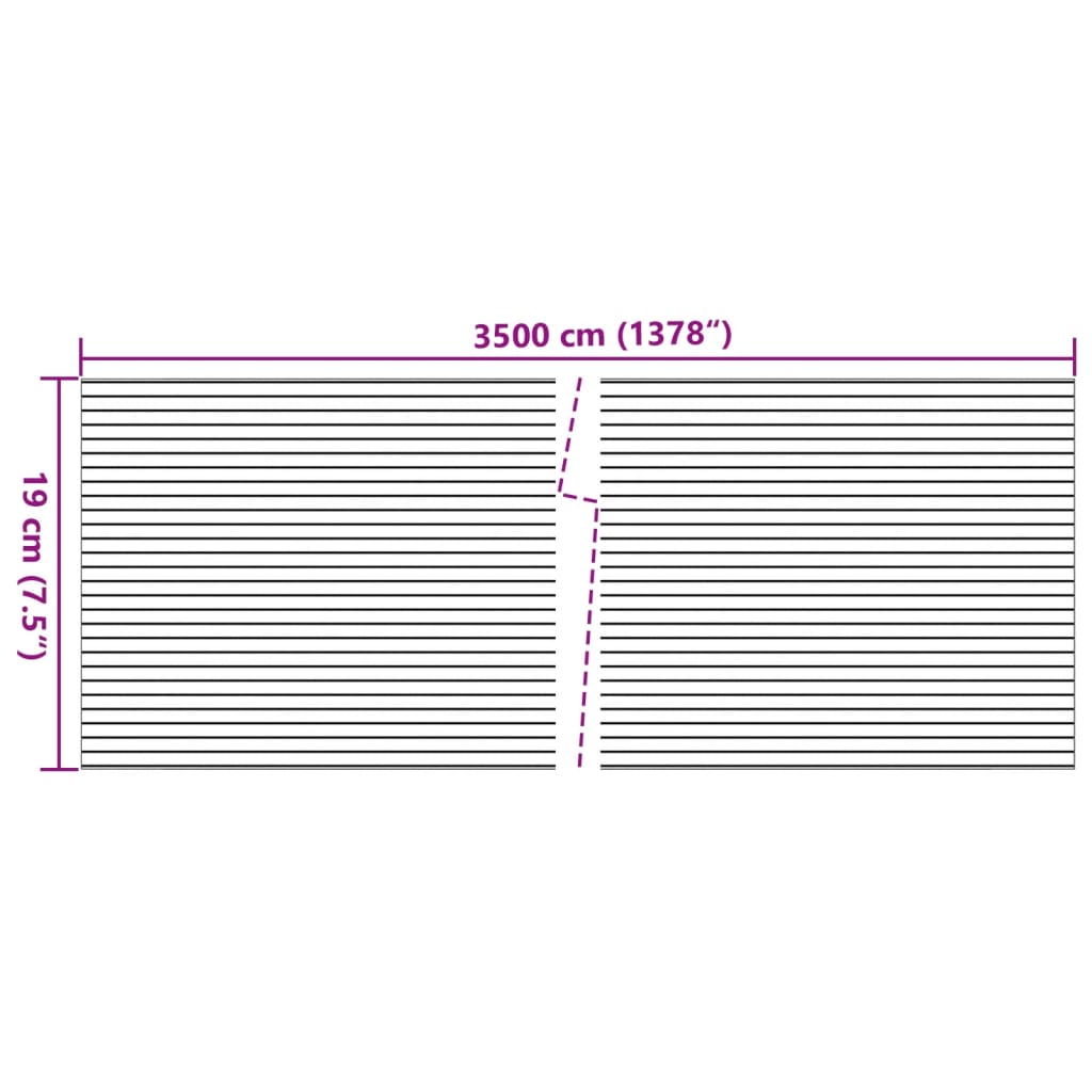 vidaXL Garden Privacy Screens 2 pcs Coarse Stone Look Grey 35x0.19 m PVC