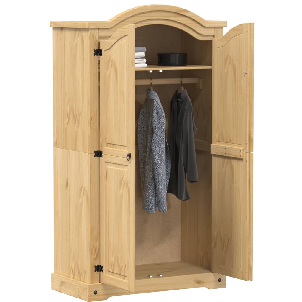 vidaXL Wardrobe Corona 102x52x186 cm Solid Wood Pine