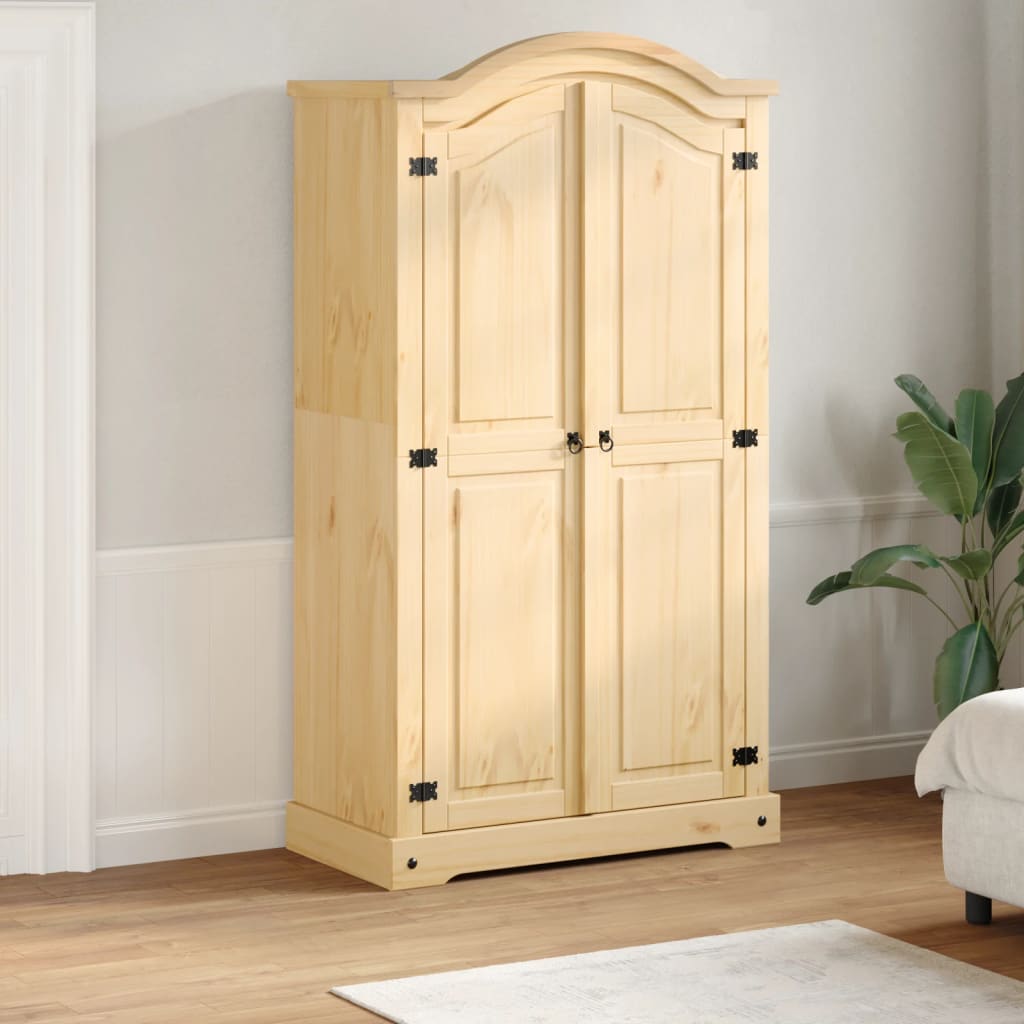 vidaXL Wardrobe Corona 102x52x186 cm Solid Wood Pine