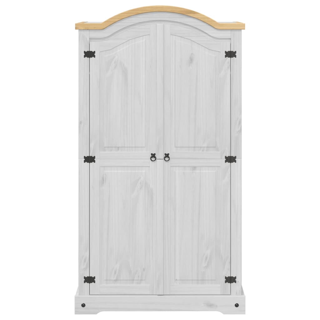 vidaXL Wardrobe Corona White 102x52x186 cm Solid Wood Pine