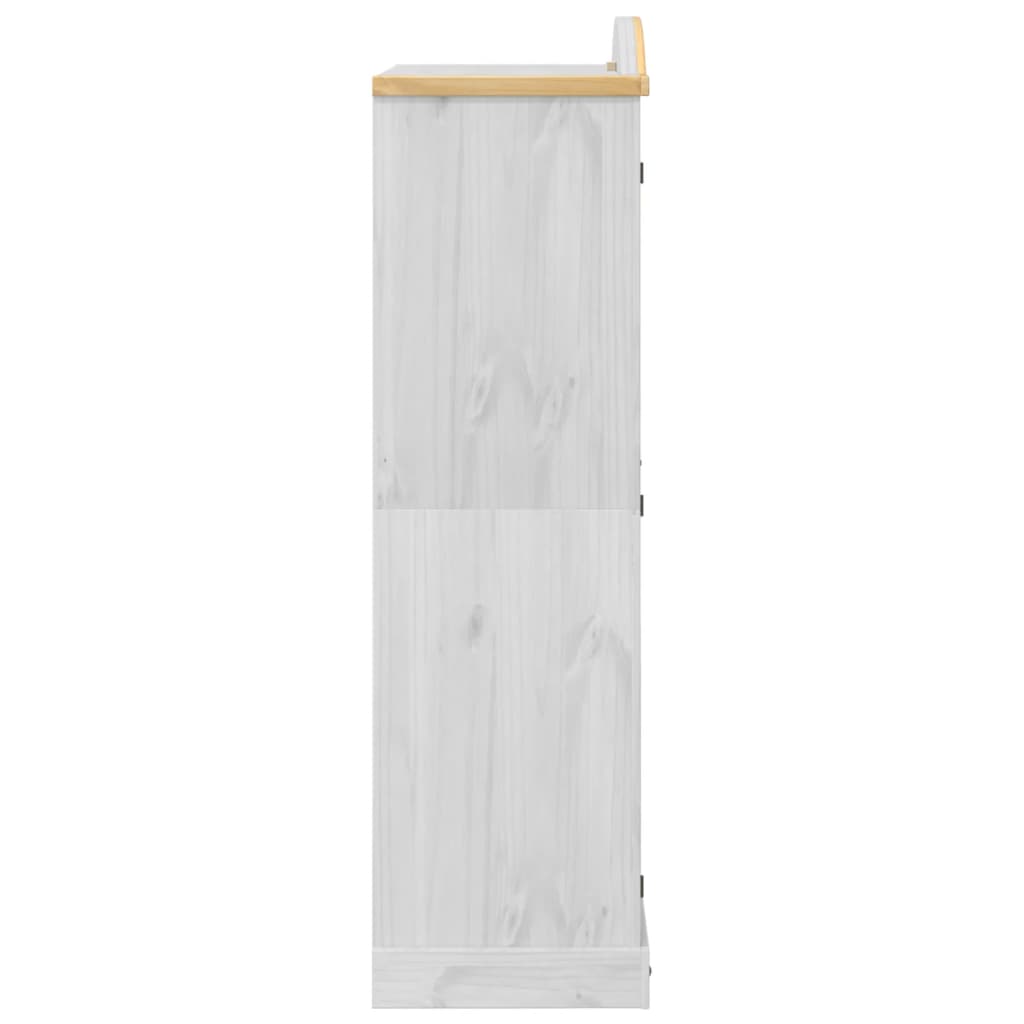 vidaXL Wardrobe Corona White 102x52x186 cm Solid Wood Pine