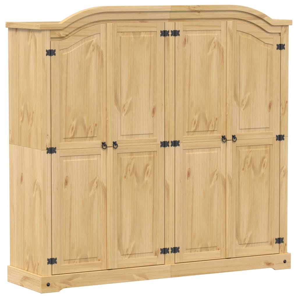 vidaXL Wardrobe Corona 194x52x186 cm Solid Wood Pine