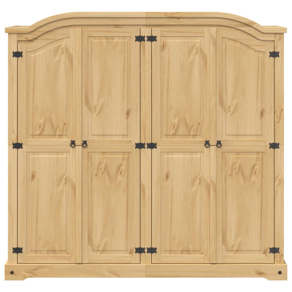 vidaXL Wardrobe Corona 194x52x186 cm Solid Wood Pine