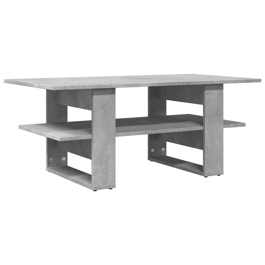 Coffee Table Concrete Grey 102x55x42 cm Engineered Wood