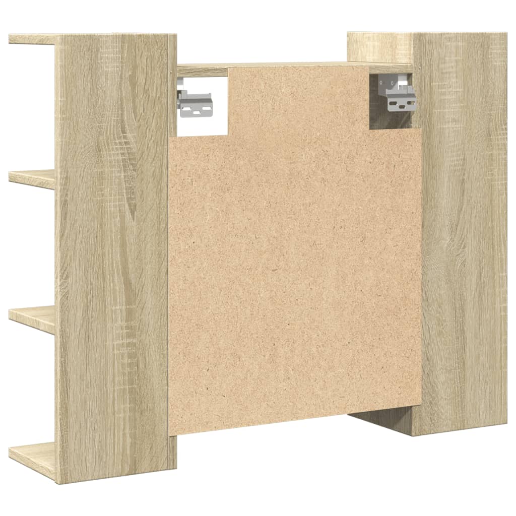 Bathroom Mirror Cabinet Sonoma Oak 80x20.5x64cm Engineered Wood