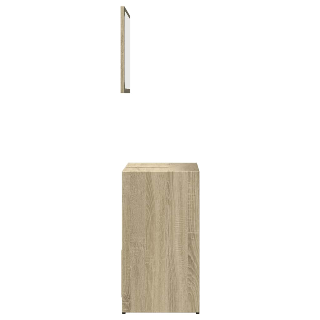 vidaXL Bathroom Furniture Set Sonoma Oak Engineered Wood