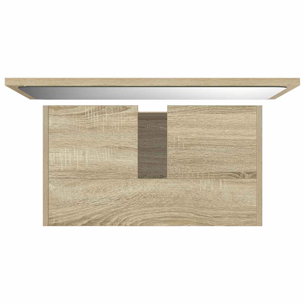 2 Piece Bathroom Furniture Set Sonoma Oak Engineered Wood