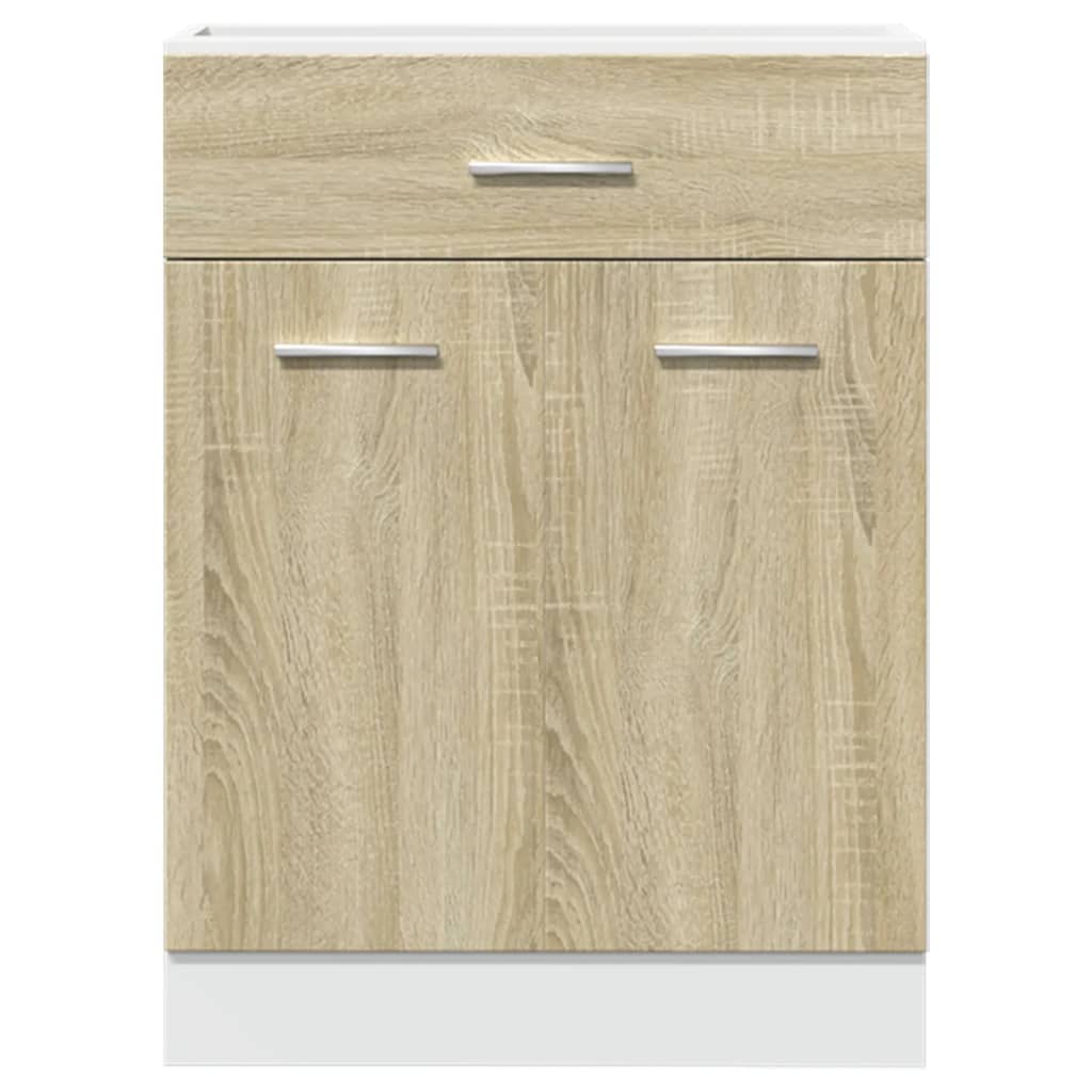 vidaXL Drawer Bottom Cabinet Sonoma Oak 60x46x81.5 cm Engineered Wood