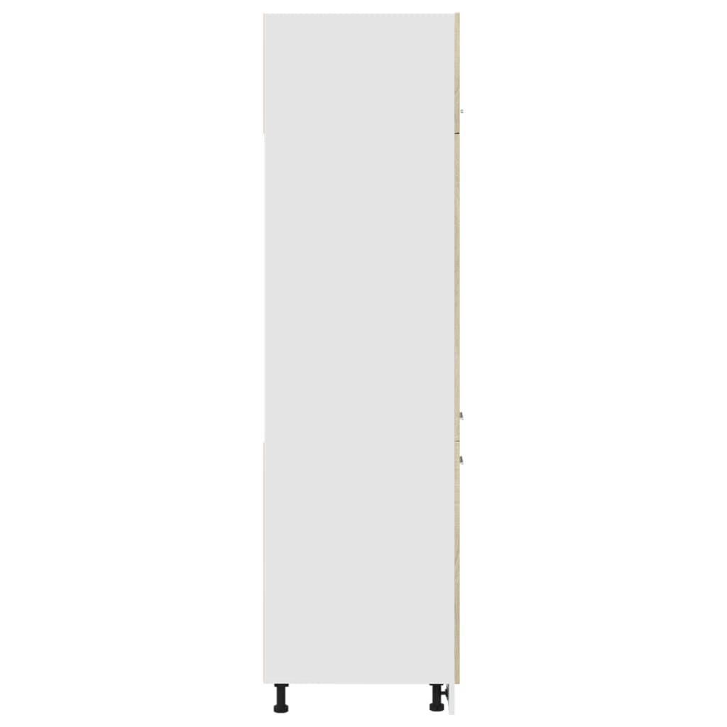 vidaXL Refrigerator Cabinet Sonoma Oak 60x57x207 cm Engineered Wood