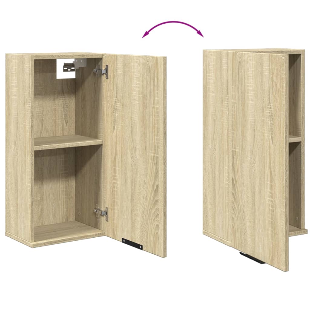 vidaXL Wall-mounted Bathroom Cabinet Sonoma Oak 32x20x67 cm