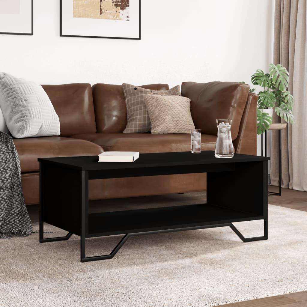 vidaXL Coffee Table Black 100x51x40 cm Engineered Wood