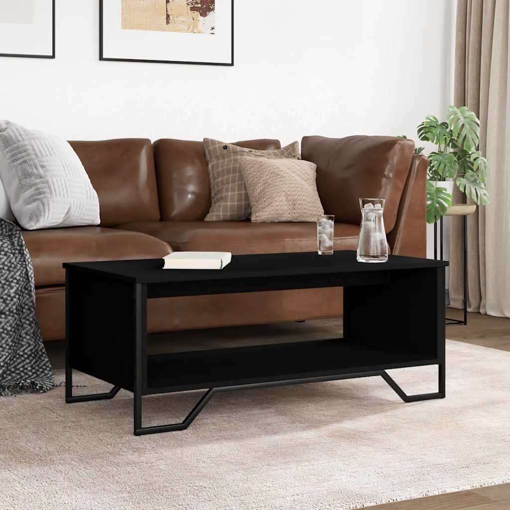 Coffee Table Black 100x51x40 cm Engineered Wood