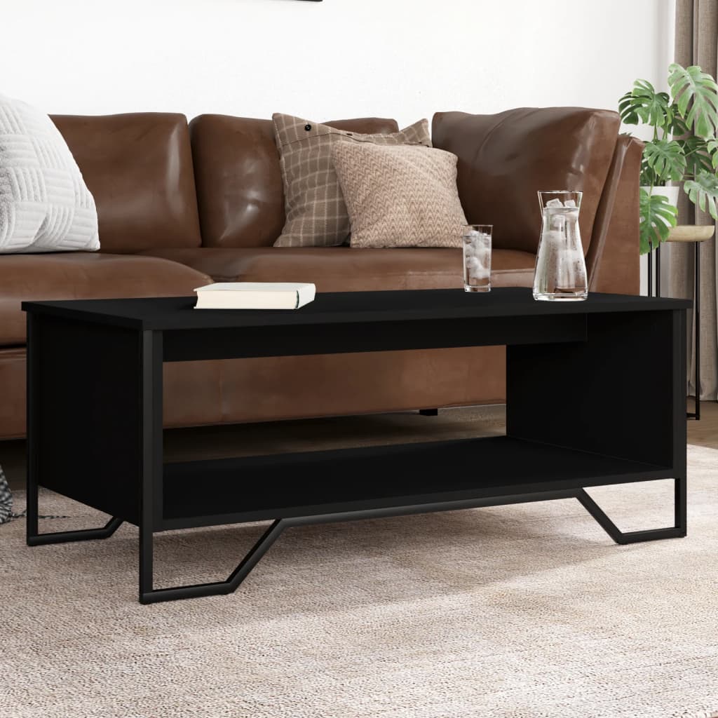 vidaXL Coffee Table Black 100x51x40 cm Engineered Wood