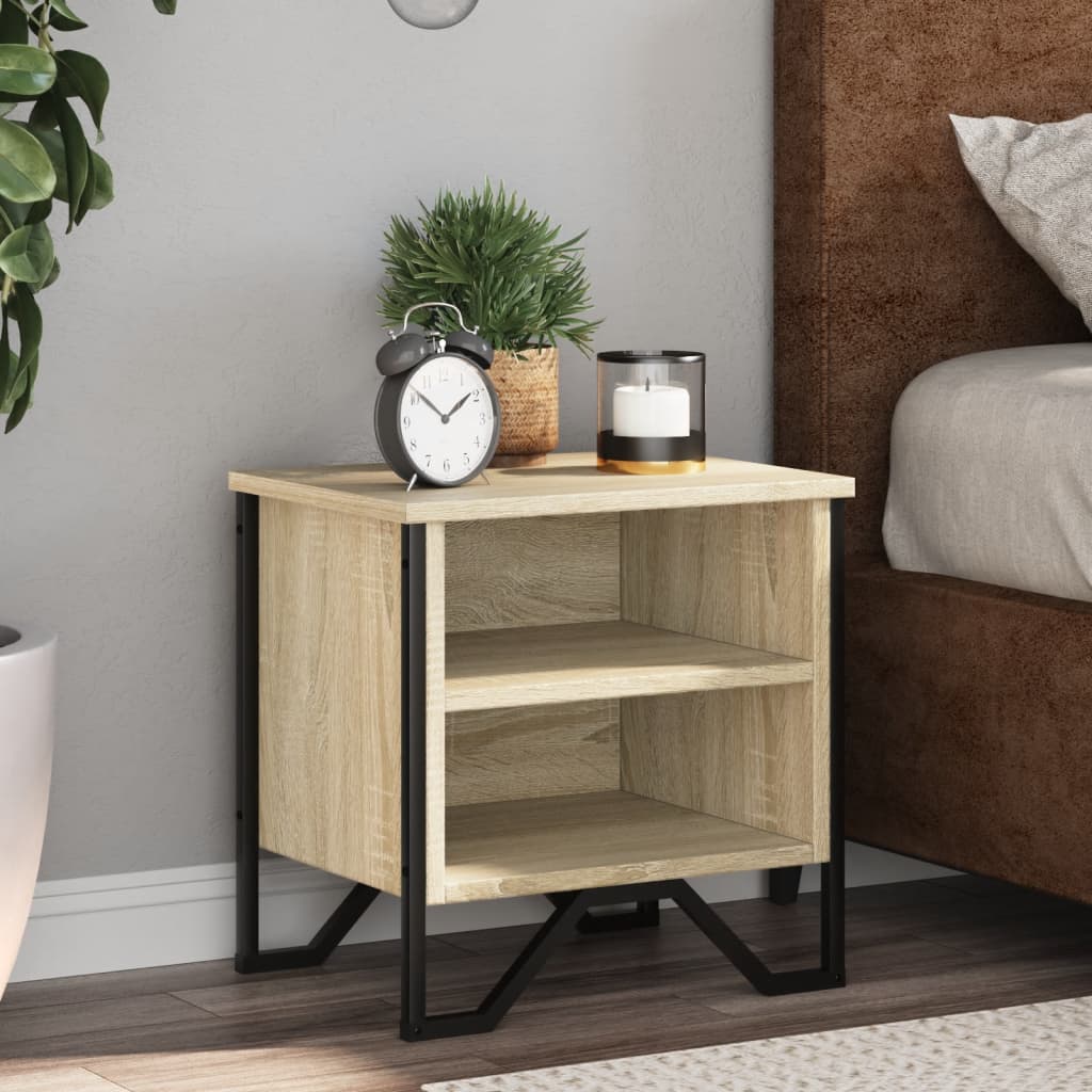 vidaXL Bedside Cabinet Sonoma Oak 2 pcs 40x30x40 cm Engineered Wood