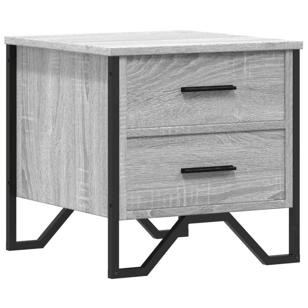 vidaXL Bedside Cabinet Grey Sonoma 40x41x40 cm Engineered Wood